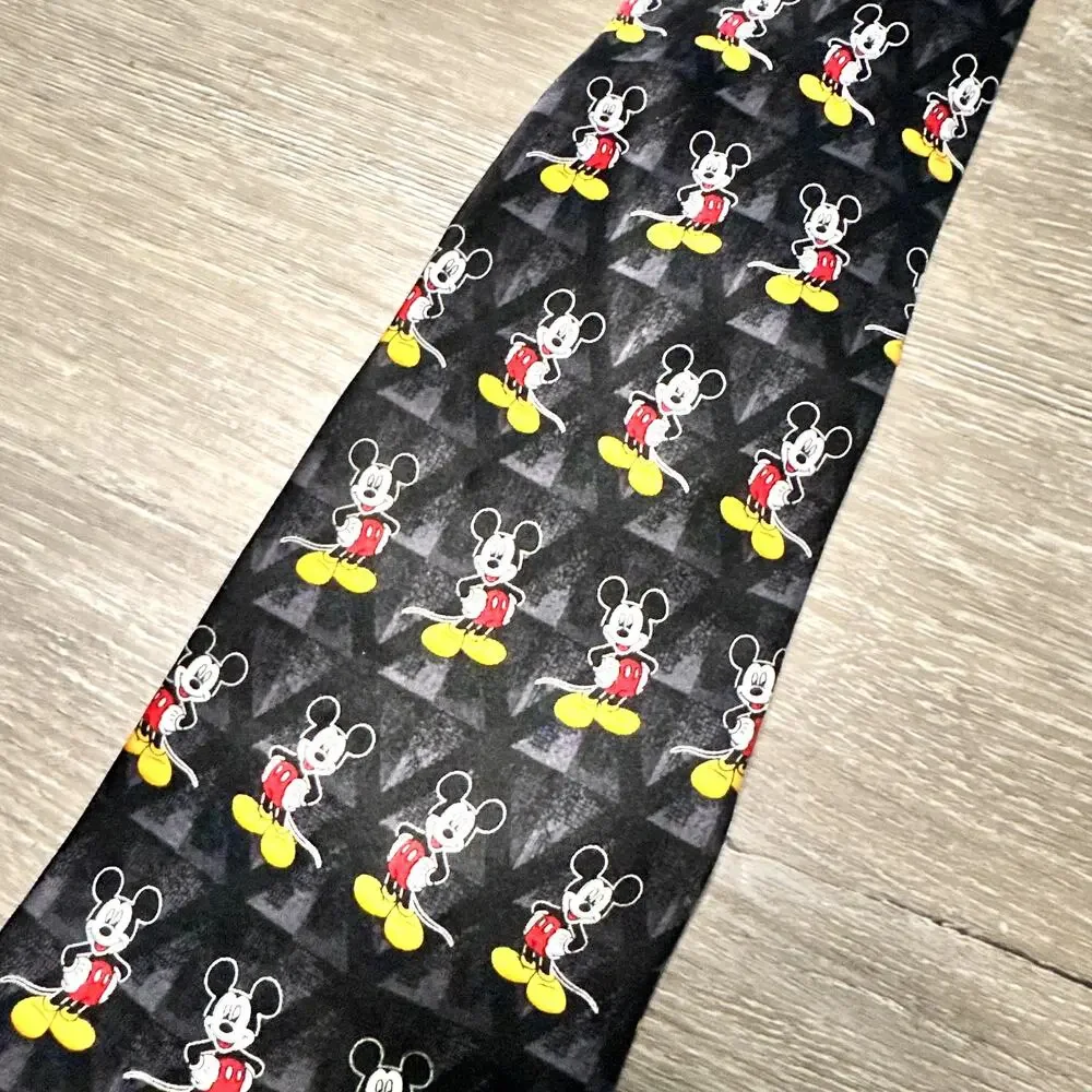 Mickey Mouse Neck Tie Vintage Unlimited Black Disney